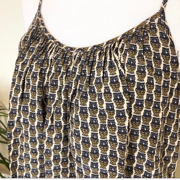 Joie Owl Print Silk Tank - Picture 2 of 3